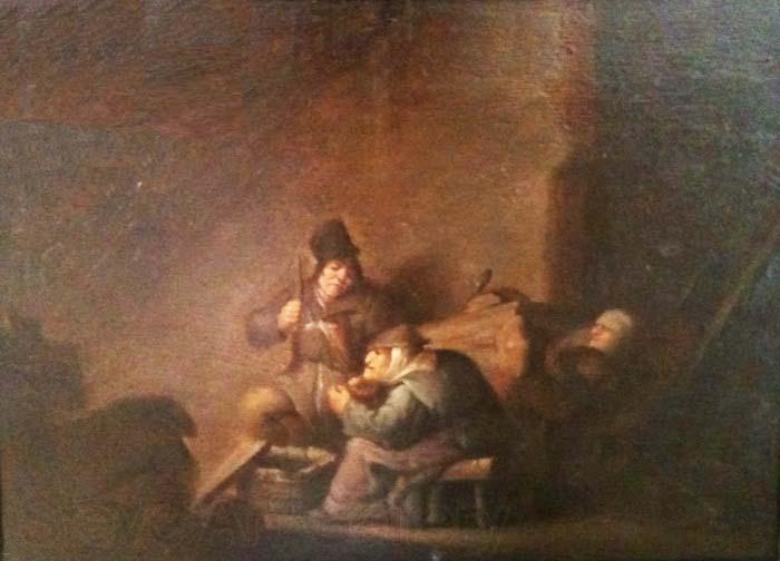 Adriaen van ostade Peasant family indoors